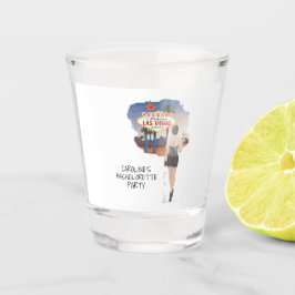 Las Vegas vrijgezellenfeest Zwarte Haren Bruid Shot Glas