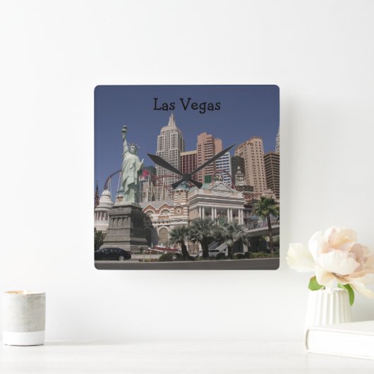 Las Vegas Wall Clock Vierkante Klok (Huis)