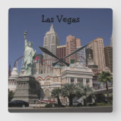 Las Vegas Wall Clock Vierkante Klok (Voorkant)