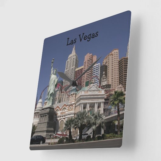 Las Vegas Wall Clock Vierkante Klok (Hoek)