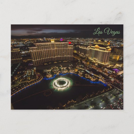 Las Vegas Water Show Briefkaart (Voorkant)