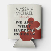 Las Vegas We zijn wat er gebeurt bruiloft gunst Blikjeskoeler (Achterkant)