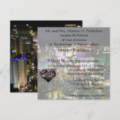 Las Vegas Wedding and Reception Casino Heart Kaart (Voorkant / Achterkant)