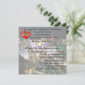 Las Vegas Wedding and Reception Red Heart Kaart (Staand voorkant)