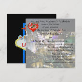 Las Vegas Wedding and Reception Red Heart Kaart (Voorkant / Achterkant)