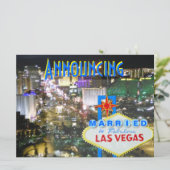 Las Vegas Wedding Announce and Reception Invite Kaart (Staand voorkant)