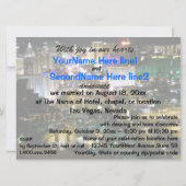 Las Vegas Wedding Announce and Reception Invite Kaart (Achterkant)