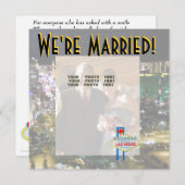 Las Vegas Wedding Announcement Fotokaart Kaart (Voorkant / Achterkant)