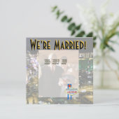 Las Vegas Wedding Announcement Fotokaart Kaart (Staand voorkant)