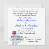 Las Vegas Wedding Announcement Fotokaart Kaart (Achterkant)