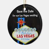 Las Vegas Wedding Announcement Keramisch Ornament (Links)