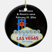 Las Vegas Wedding Announcement Keramisch Ornament (Achterkant)