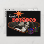 Las Vegas Wedding Bedankt Briefkaart (Voorkant / Achterkant)
