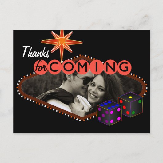 Las Vegas Wedding Bedankt Briefkaart (Voorkant)