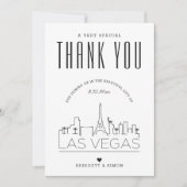 Las Vegas Wedding | Bedankt + fotokaart Kaart (Voorkant)
