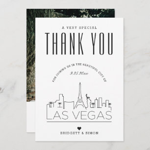 Las Vegas Wedding   Bedankt + fotokaart Kaart
