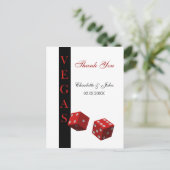 Las Vegas Wedding Bedankt kaarten (Staand voorkant)
