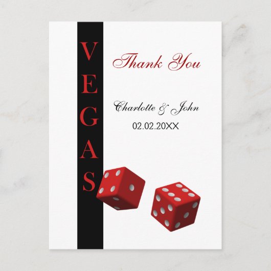 Las Vegas Wedding Bedankt kaarten (Voorkant)