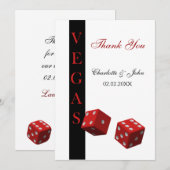 Las Vegas Wedding Bedankt kaarten (Voorkant / Achterkant)