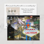 Las Vegas Wedding Bedankt voor bruid en bruid Aankondiging (Voorkant / Achterkant)