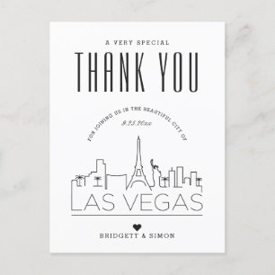 Las Vegas Wedding   Bedankt voor de komst! Briefka Briefkaart