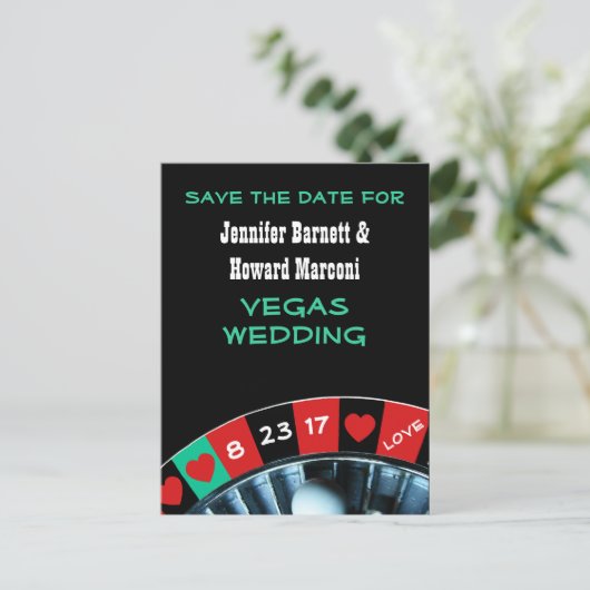 Las Vegas Wedding Bewaar de datum Post Kaart (Staand voorkant)