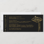 Las Vegas Wedding Boarding Pass Invitation (Achterkant)