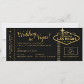 Las Vegas Wedding Boarding Pass Invitation (Voorkant)