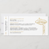 Las Vegas Wedding Boarding Pass Save the Date Kaar Aankondiging (Achterkant)
