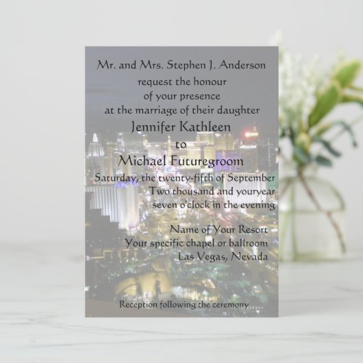 Las Vegas Wedding Boulevard Uitzicht Kaart (Staand voorkant)