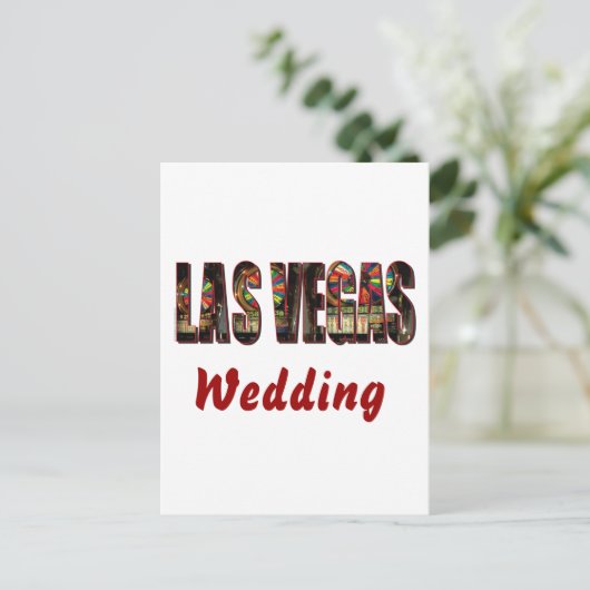 Las Vegas Wedding Briefkaart (Staand voorkant)