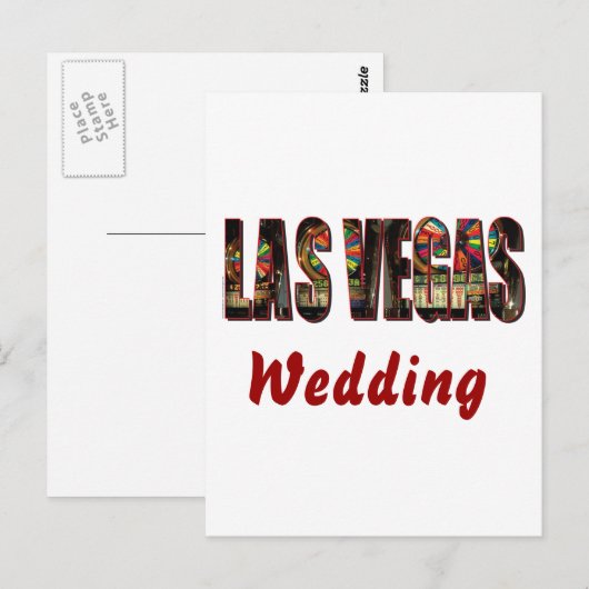 Las Vegas Wedding Briefkaart (Voorkant / Achterkant)