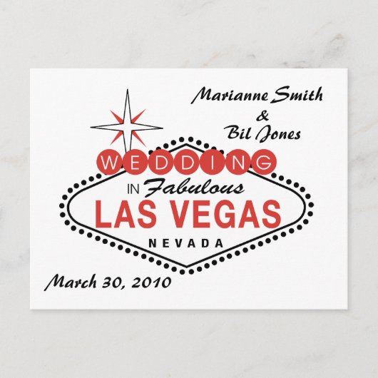 Las Vegas Wedding Briefkaart (Voorkant)