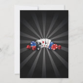 Las Vegas Wedding Casino Dice Party Uitnodigen Kaart (Achterkant)