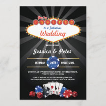 Las Vegas Wedding Casino Dice Party Uitnodigen