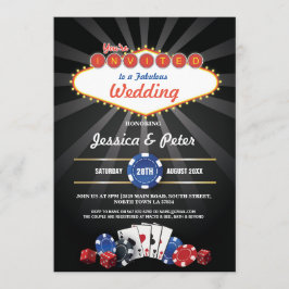 Las Vegas Wedding Casino Dice Party Uitnodigen Kaart