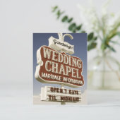 Las Vegas Wedding Chapel Retro Briefkaart (Staand voorkant)