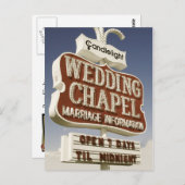 Las Vegas Wedding Chapel Retro Briefkaart (Voorkant / Achterkant)