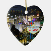 Las Vegas Wedding Date Holiday Ornament (Rechts)