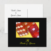 Las Vegas Wedding Dice Save the Dates Briefkaarten (Voorkant / Achterkant)