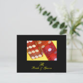 Las Vegas Wedding Dice Save the Dates Briefkaarten (Staand voorkant)