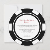 Las Vegas Wedding Elopement Announcement Poker Kaart (Achterkant)