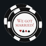 Las Vegas Wedding Elopement Announcement Poker Kaart<br><div class="desc">Verraadd je vrienden en familie door ze deze zwarte en witte pokerspaanders te sturen,  trouwfeestjes en/of feestuitnodigingen. Ze wachten vol ongeduld om bij je te zijn op deze leuke receptie.</div>