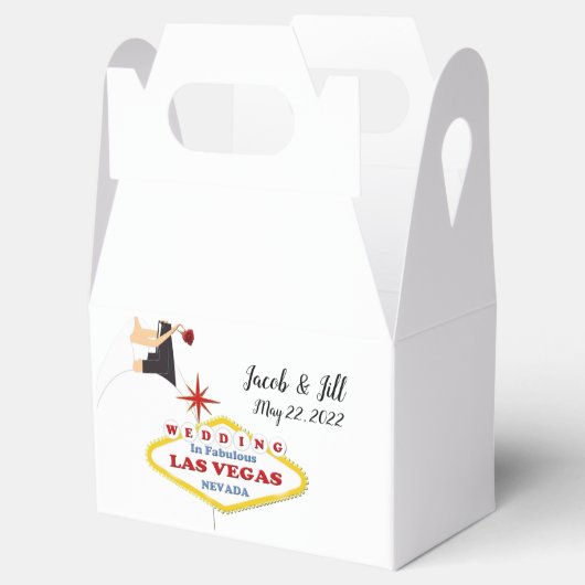 Las Vegas Wedding Favor Box Bedankdoosjes (Geopend)