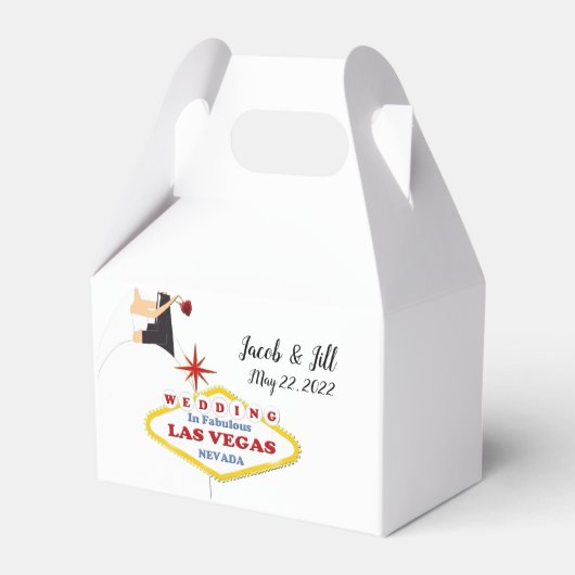 Las Vegas Wedding Favor Box Bedankdoosjes (Voorkant Zijde)