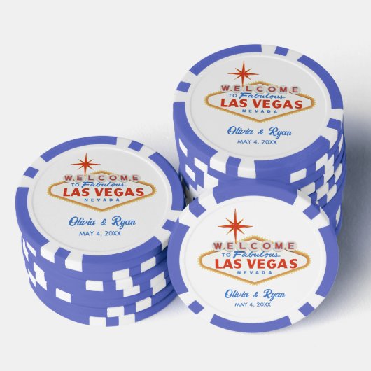 Las Vegas Wedding Favor Poker Chips (Opstapeling)