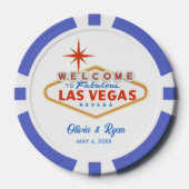 Las Vegas Wedding Favor Poker Chips (Voorkant)