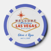 Las Vegas Wedding Favor Poker Chips (Achterkant)
