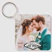 Las Vegas Wedding Favoriet Foto Dank je wel Sleutelhanger (Voorkant)