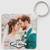 Las Vegas Wedding Favoriet Foto Dank je wel Sleutelhanger (Achterkant)